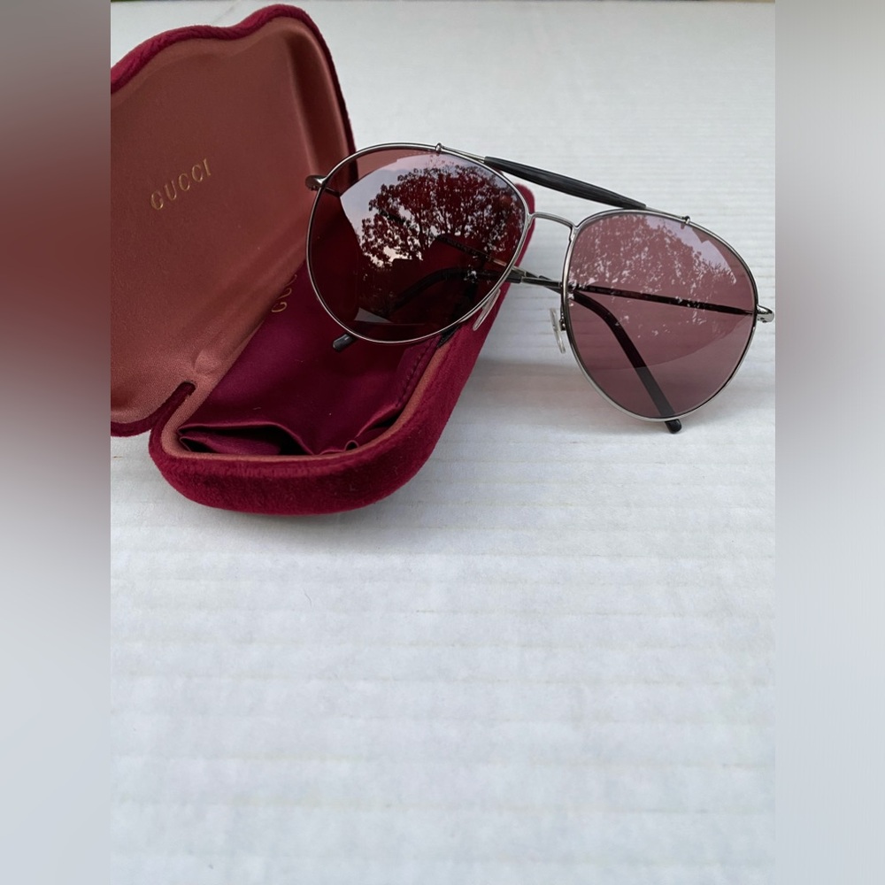 Vintage Y2K Gucci 58mm Aviator Sunglasses - Picture 3 of 16
